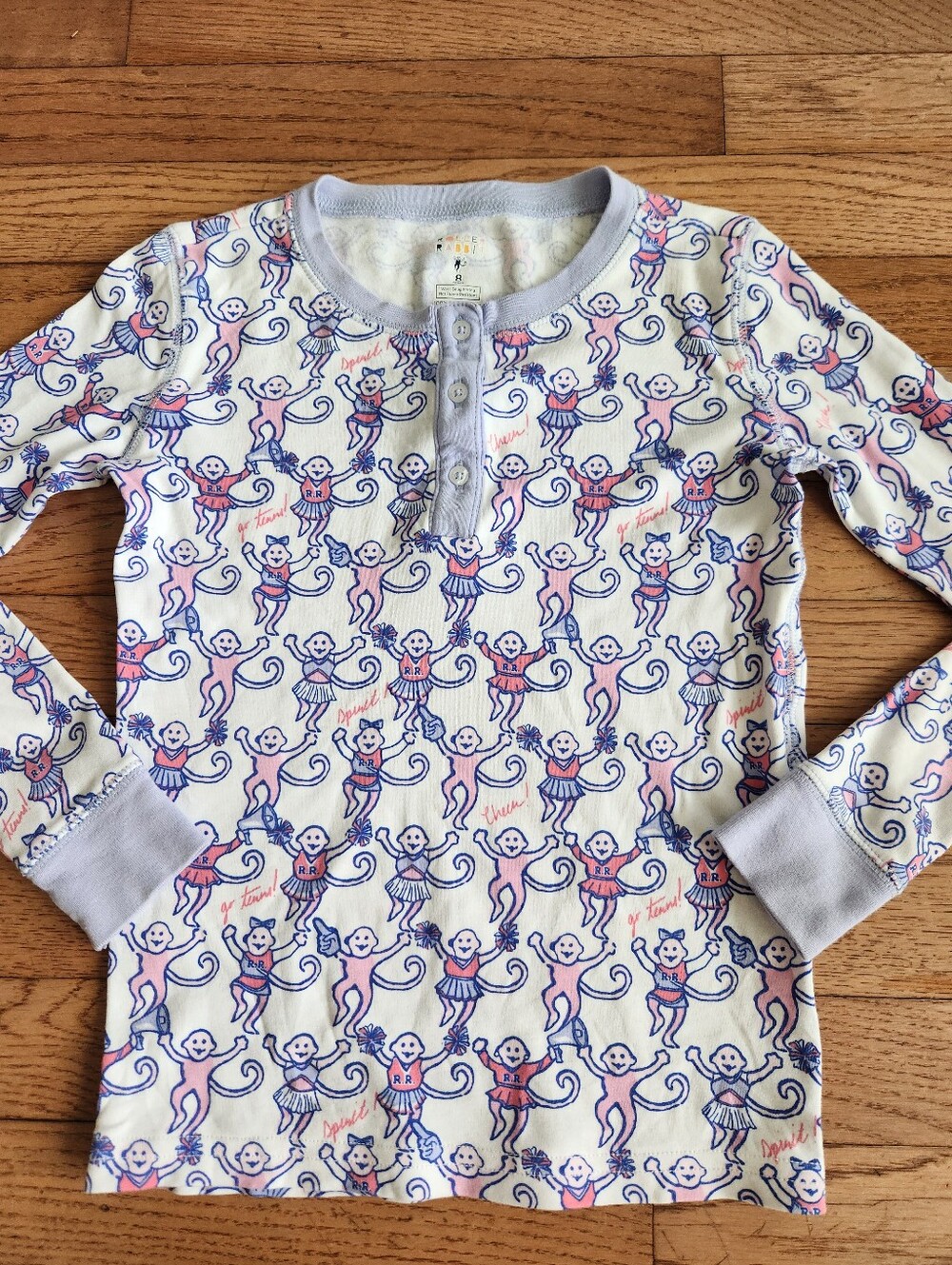 Girls Roller Rabbit Pajama Top Size 8